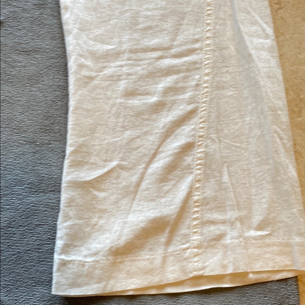 Roxy White Linen Drawstring Pants - Picture 4 of 11